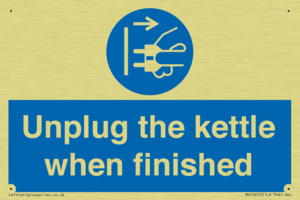 Unplug the kettle when finished